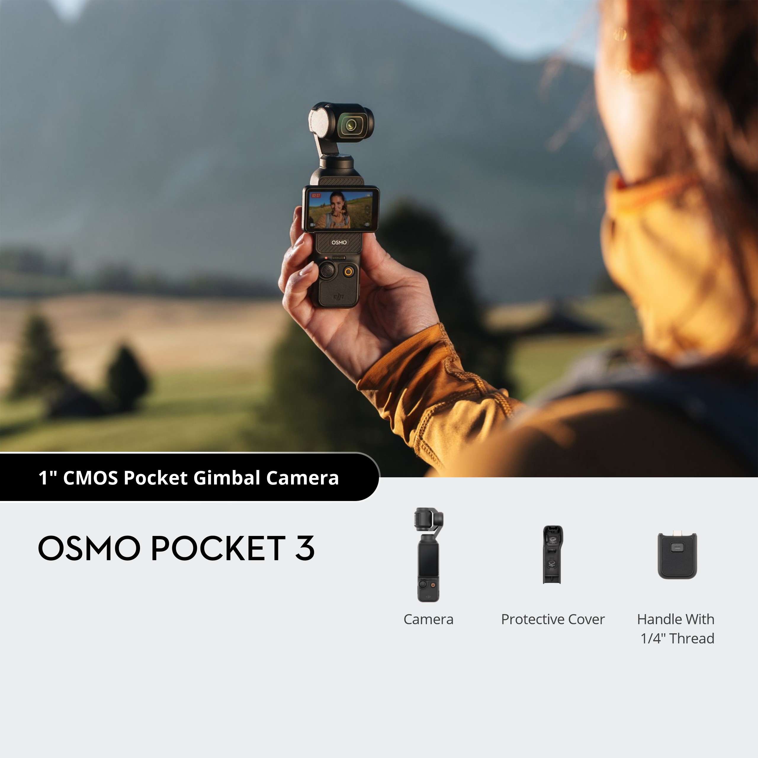 ყვითელი - DJI Osmo Pocket 3 Standard Combo - სპორტული ვიდეო კამერა