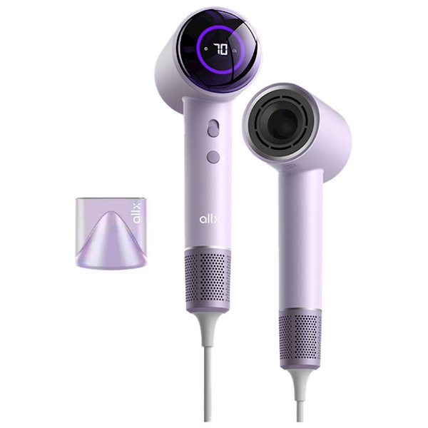 ყვითელი - ALLX თმის საშრობი AXH-015P, 1600W, High Speed Hair Dryer, Negative Ionic, Turbo - Purple