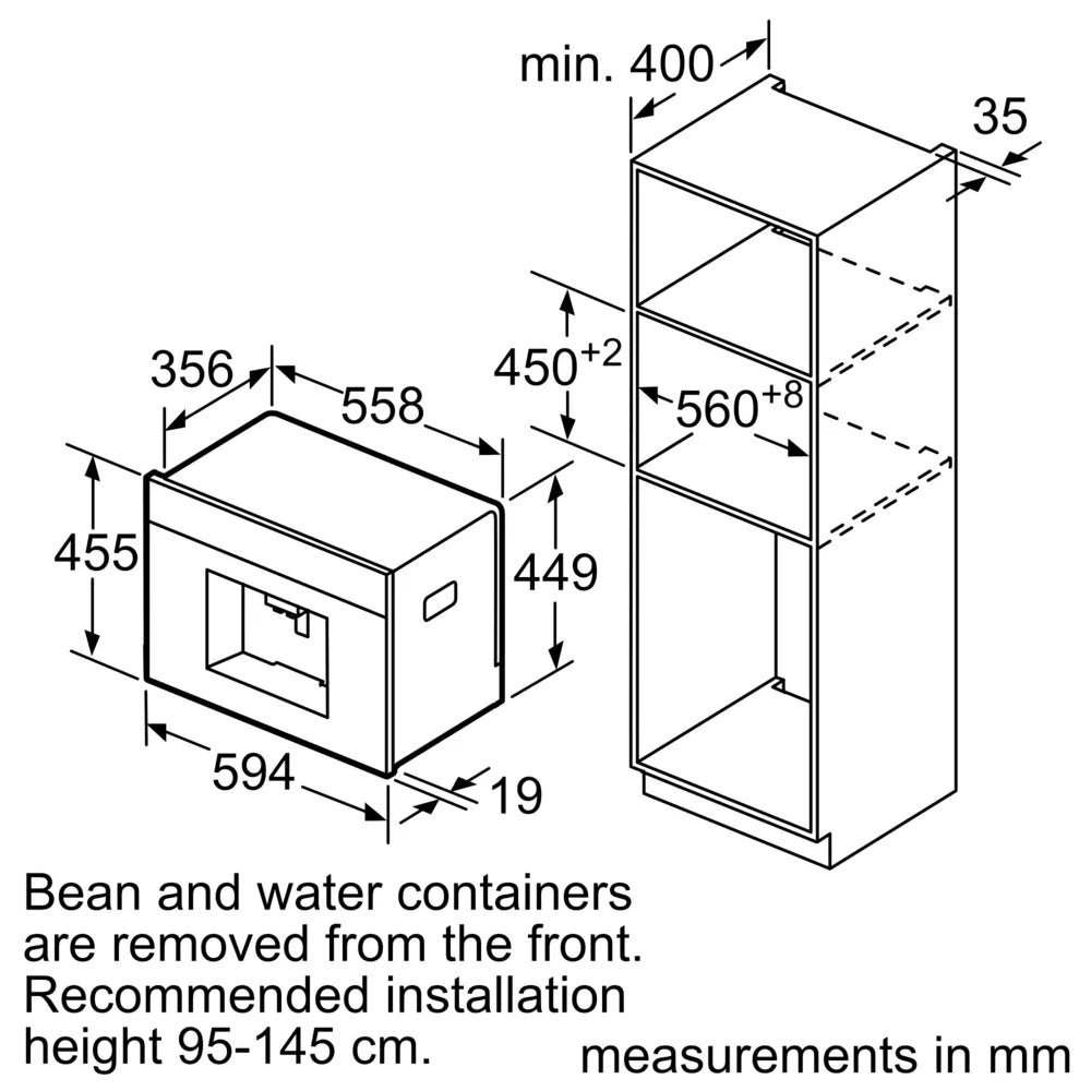 ყვითელი - BOSCH ჩასაშენებელი ყავის აპარატი CTL836EC6