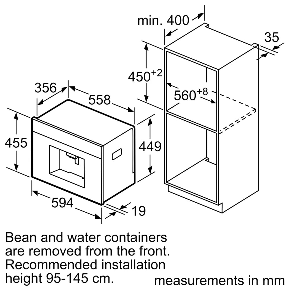 ყვითელი - BOSCH ჩასაშენებელი ყავის აპარატი CTL836EC6