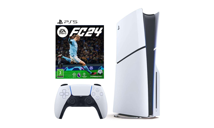 ყვითელი - PlayStation 5 Slim Disc Version - EA Sports FC 24 Bundle - White (1TB)